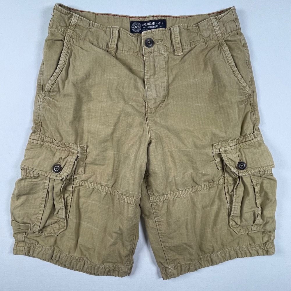 American Eagle Outfitters Cargo Shorts Casual Longboard Khaki‎ Size 30